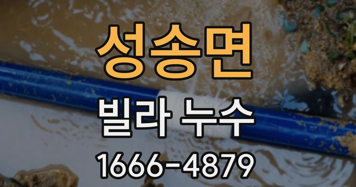 성송면 빌라 누수