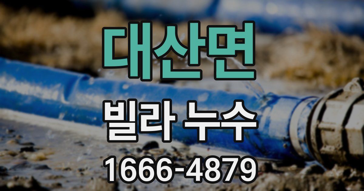 대산면 빌라 누수