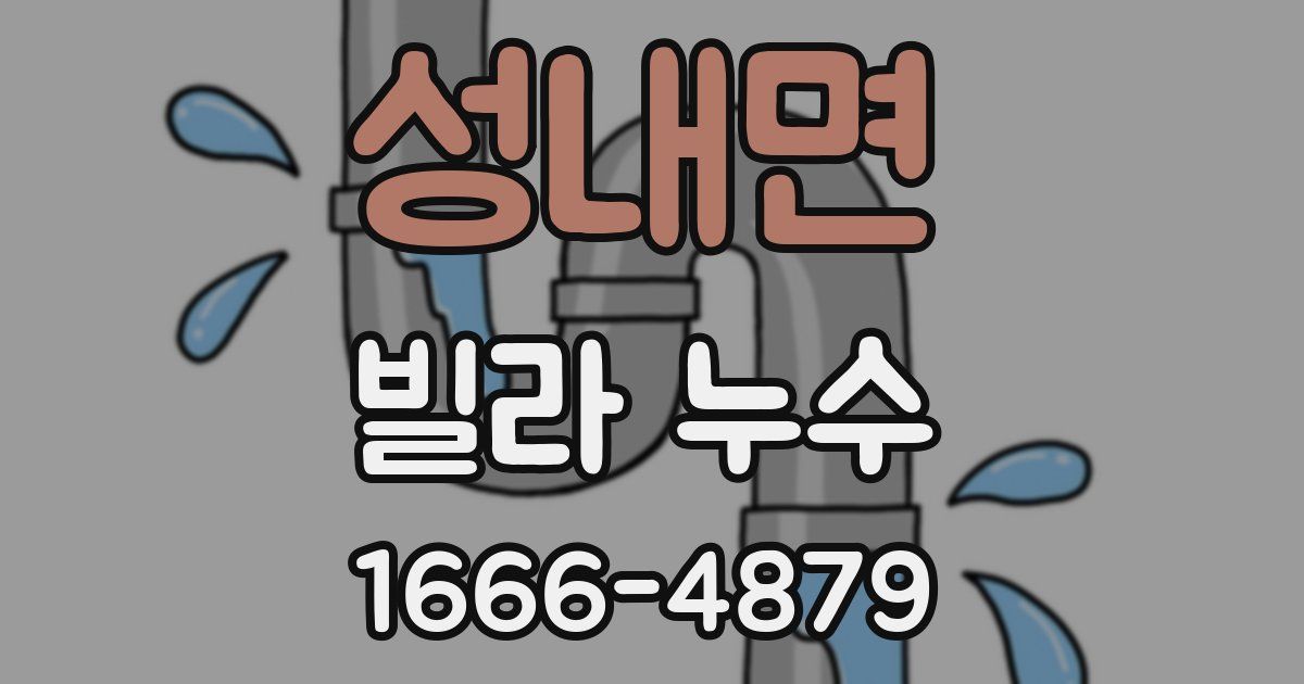 성내면 빌라 누수