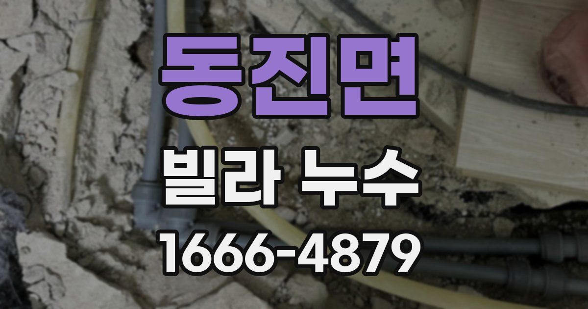 동진면 빌라 누수