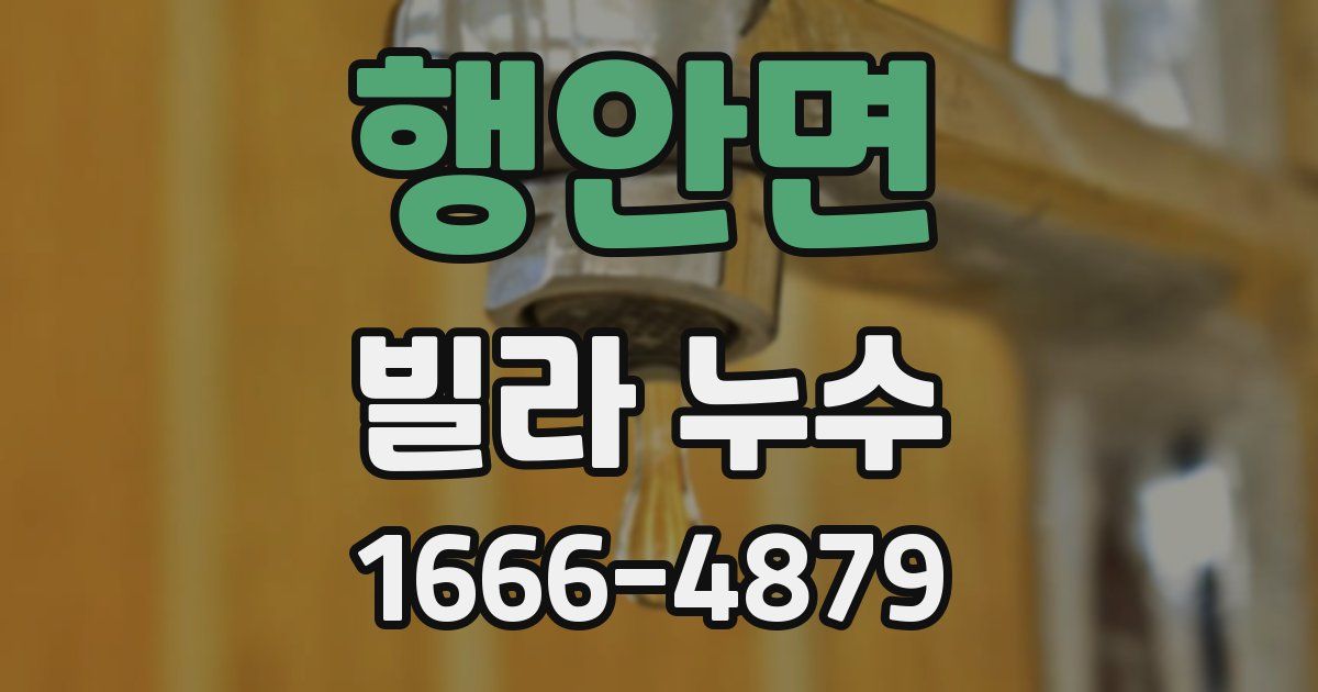 행안면 빌라 누수