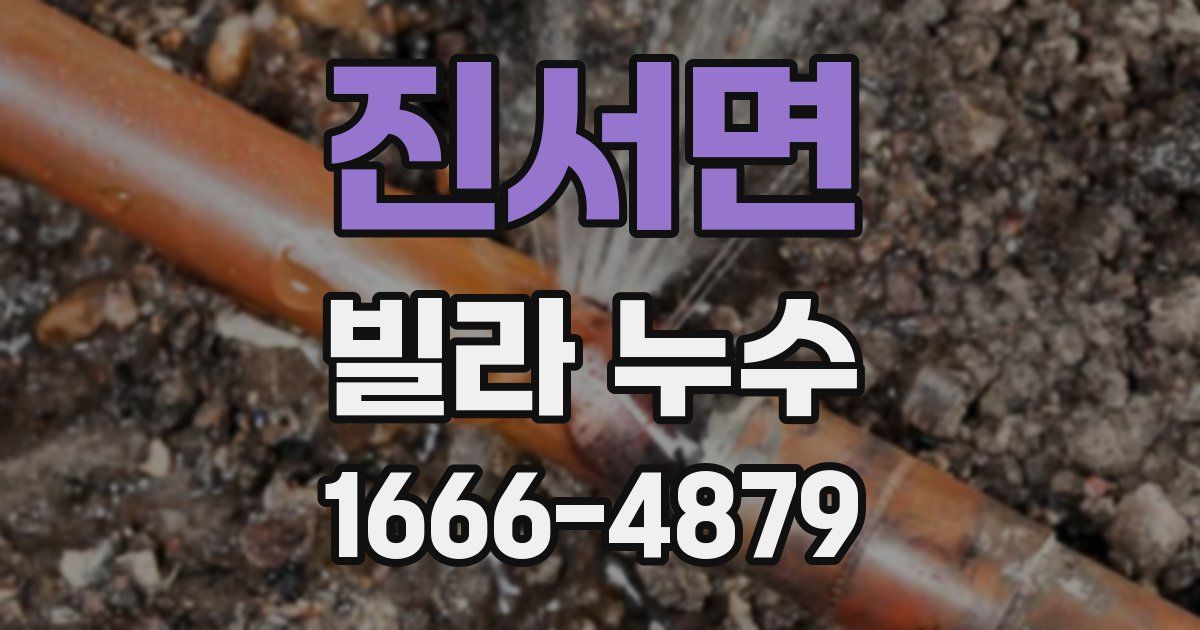 진서면 빌라 누수