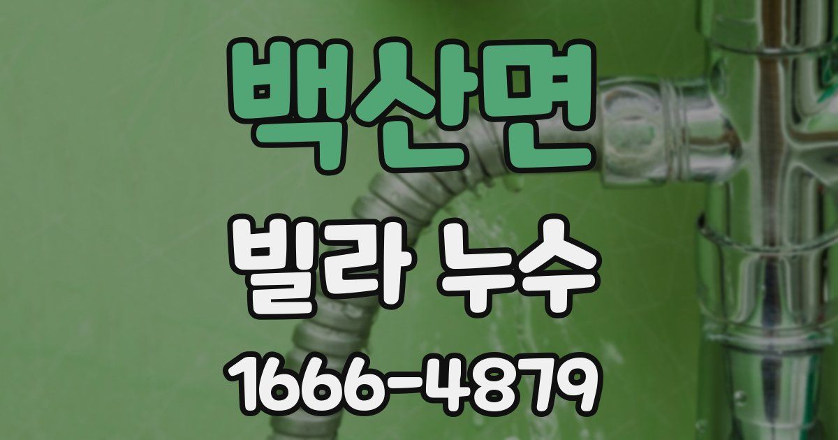 백산면 빌라 누수