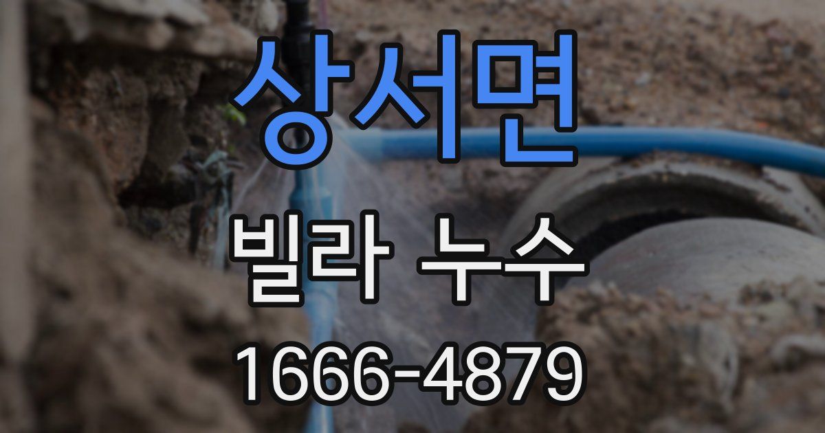 상서면 빌라 누수