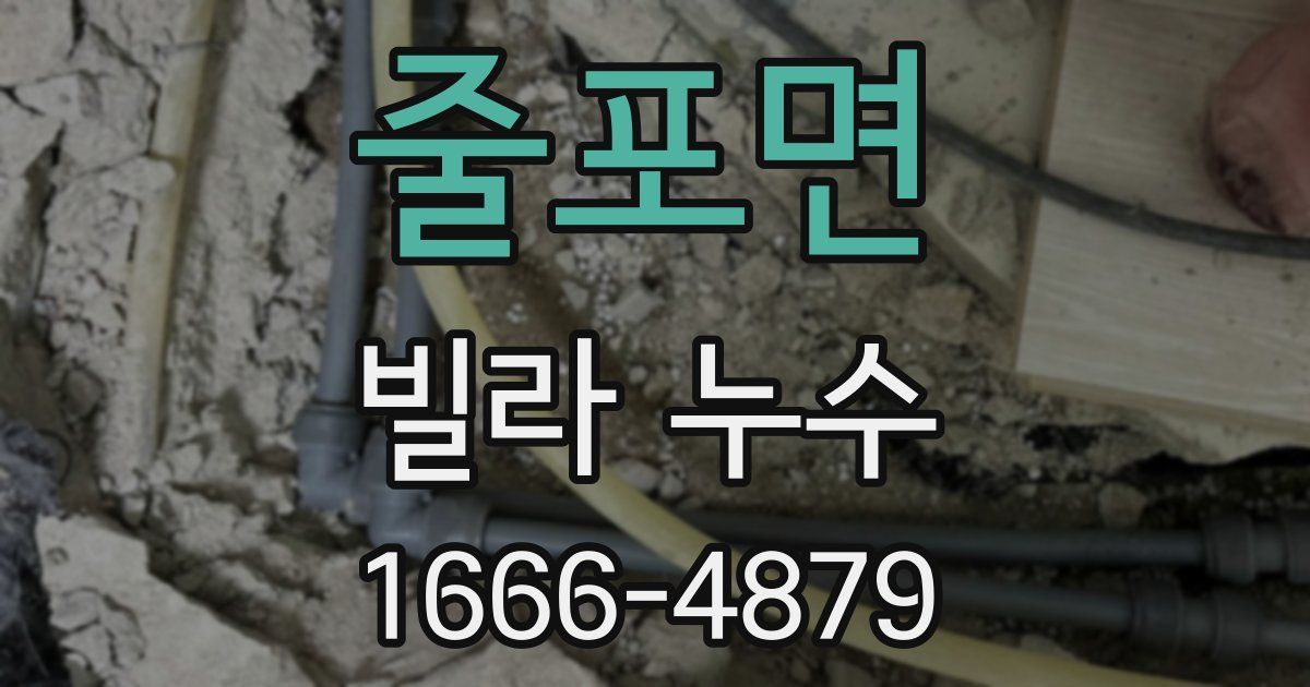 줄포면 빌라 누수