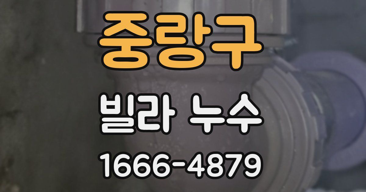 중랑구 빌라 누수