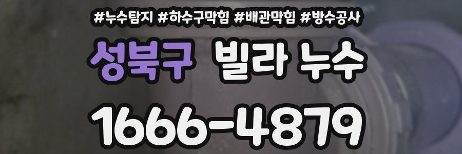 성북구 빌라 누수
