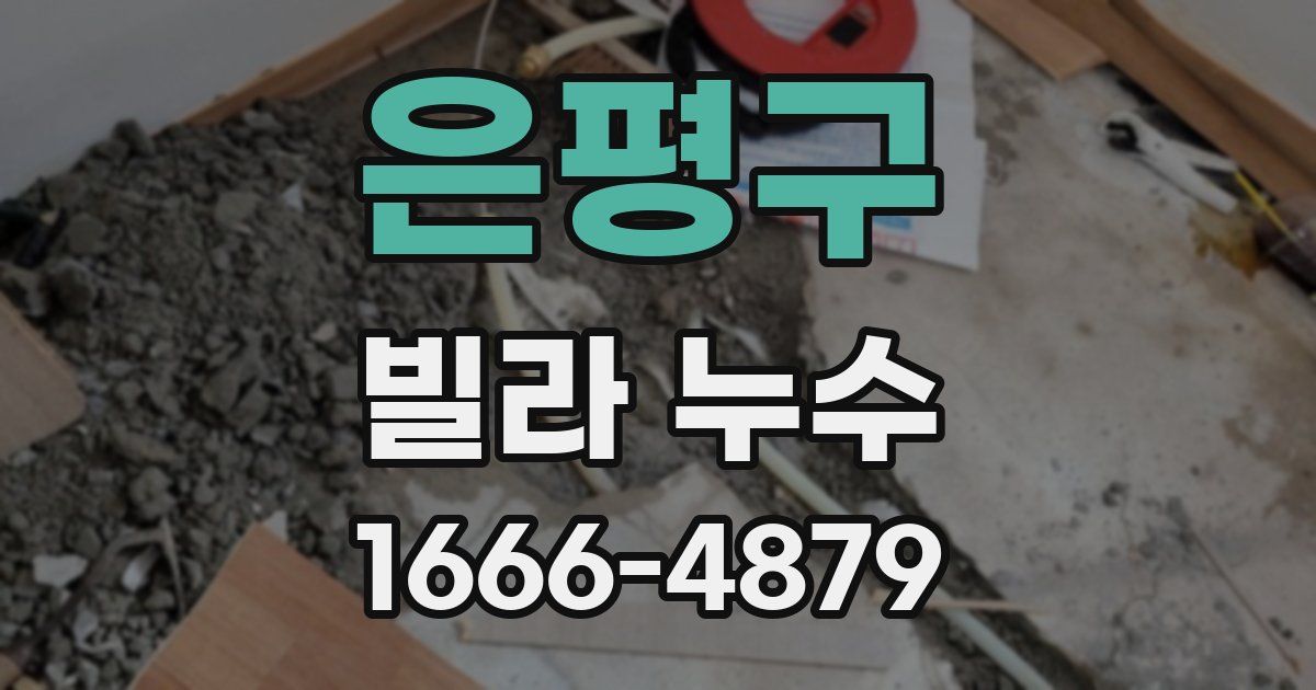 은평구 빌라 누수