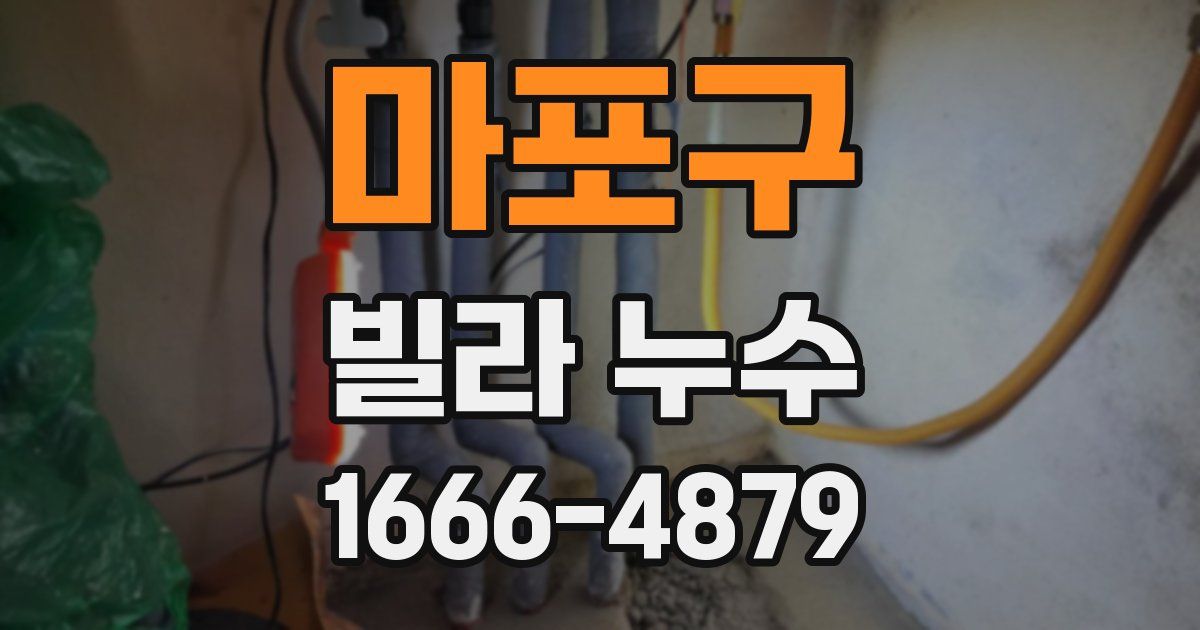 마포구 빌라 누수