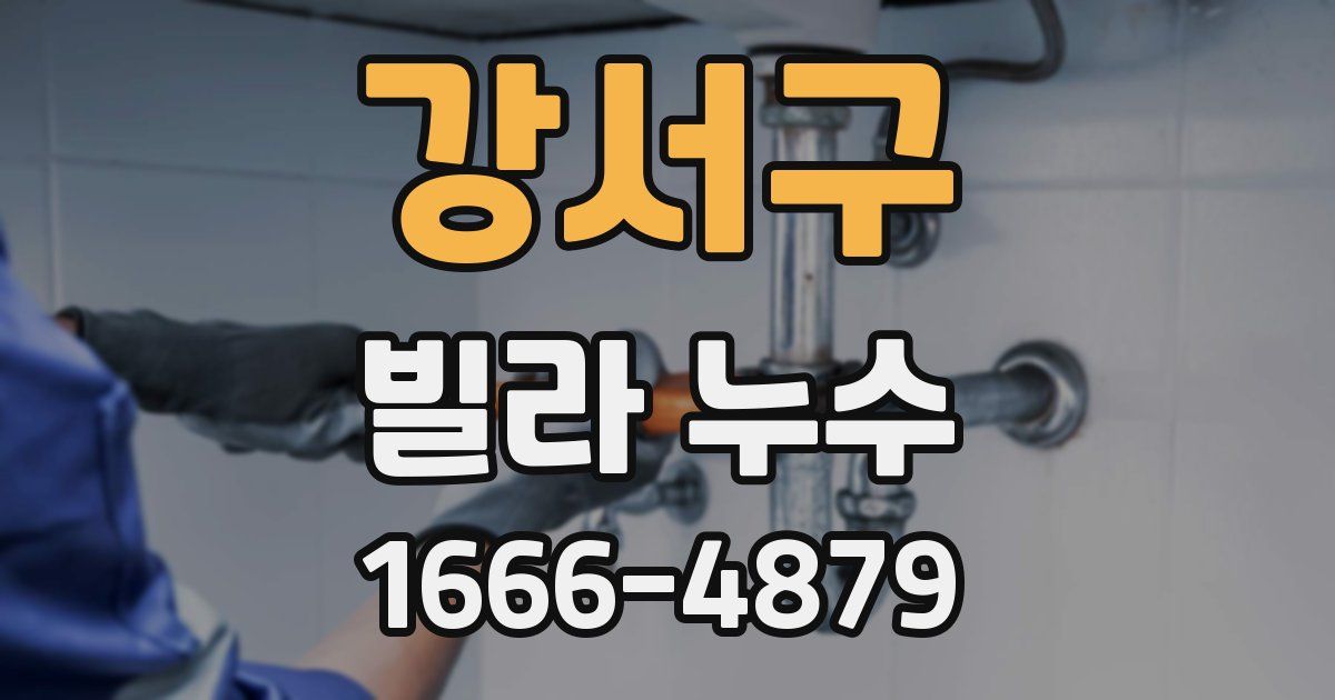 강서구 빌라 누수