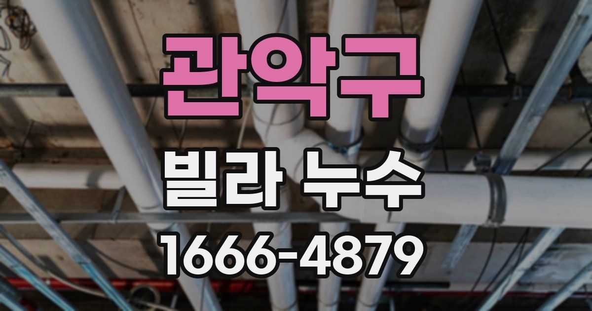 관악구 빌라 누수