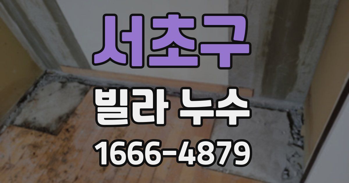 서초구 빌라 누수