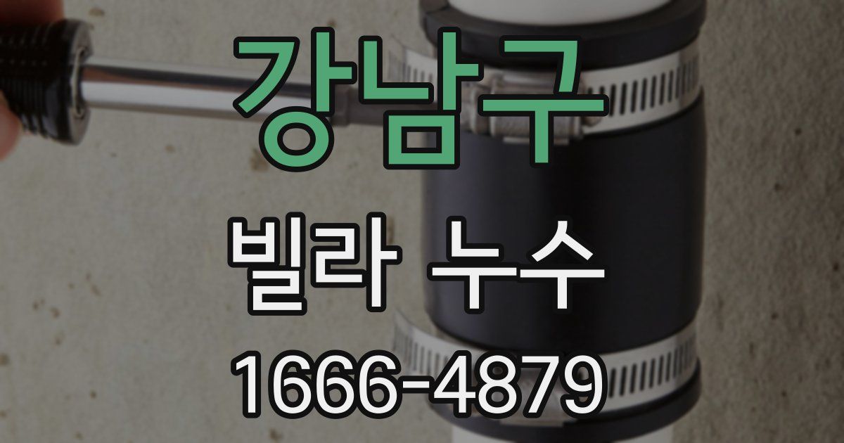 강남구 빌라 누수
