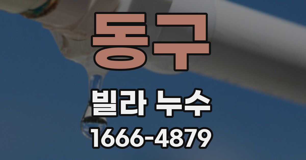 동구 빌라 누수