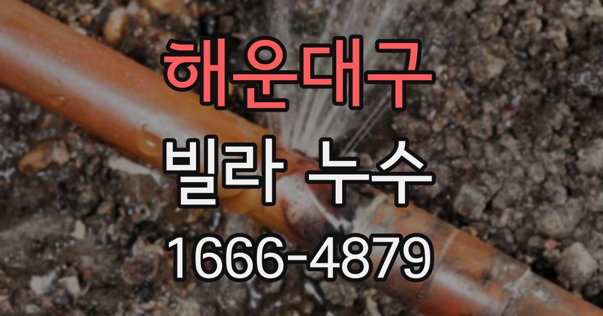 해운대구 빌라 누수