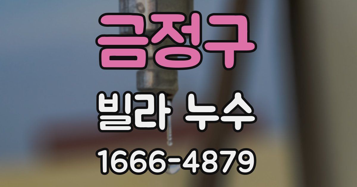 금정구 빌라 누수