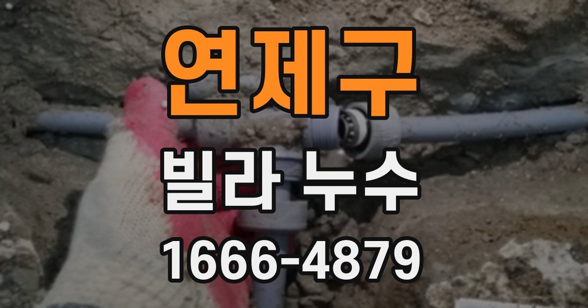 연제구 빌라 누수