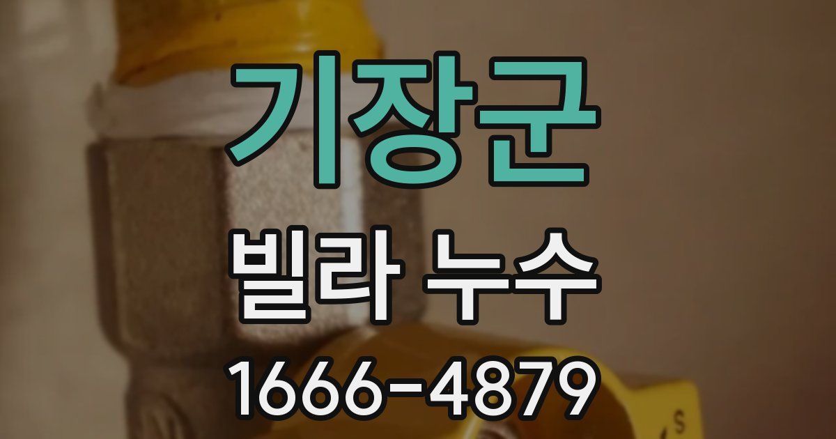 기장군 빌라 누수