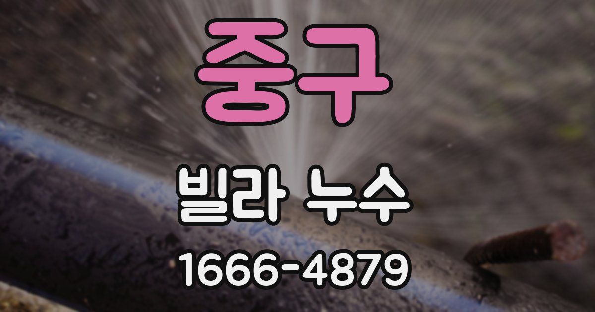 중구 빌라 누수