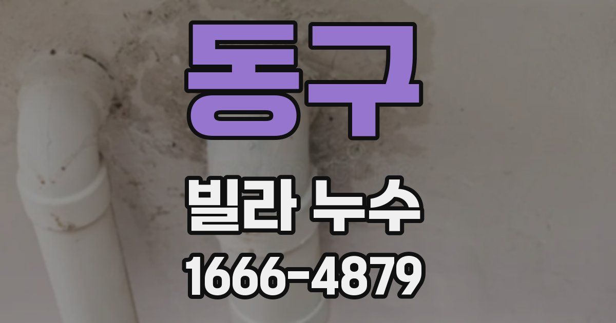 동구 빌라 누수