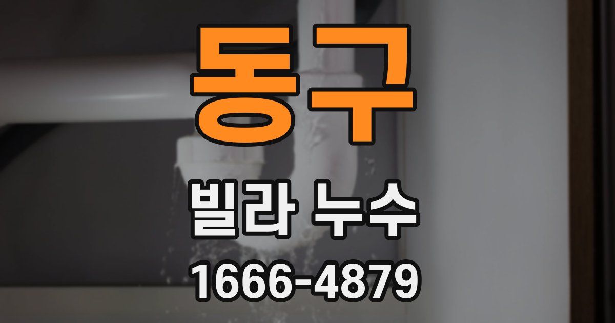 동구 빌라 누수