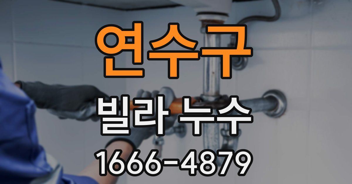 연수구 빌라 누수
