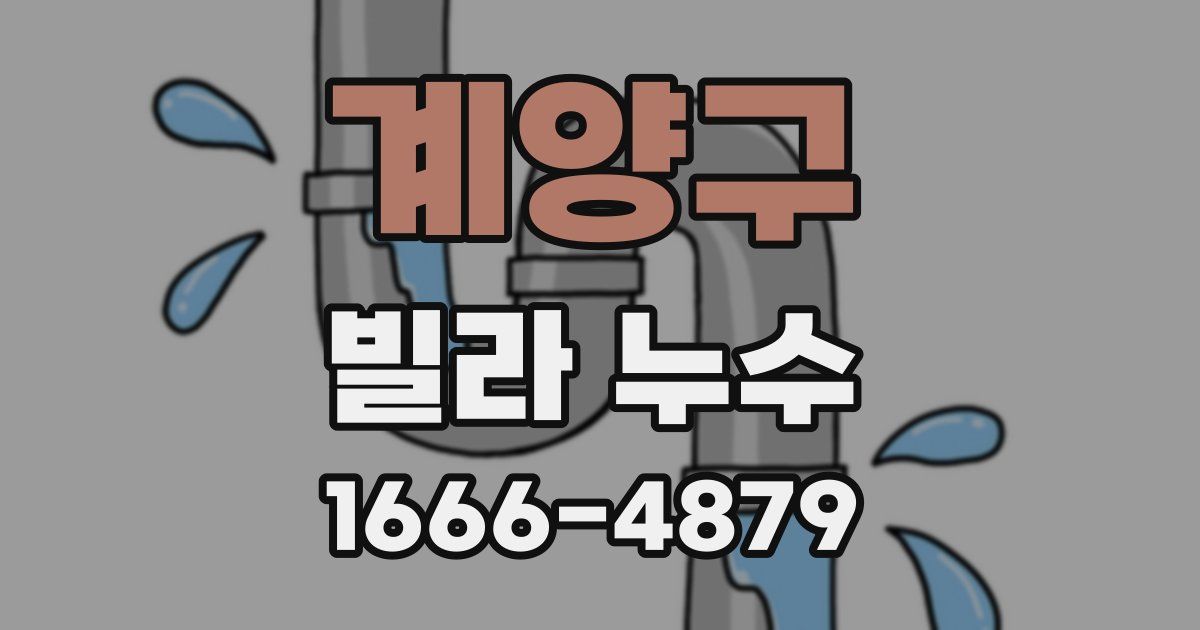 계양구 빌라 누수