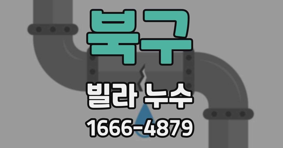 북구 빌라 누수