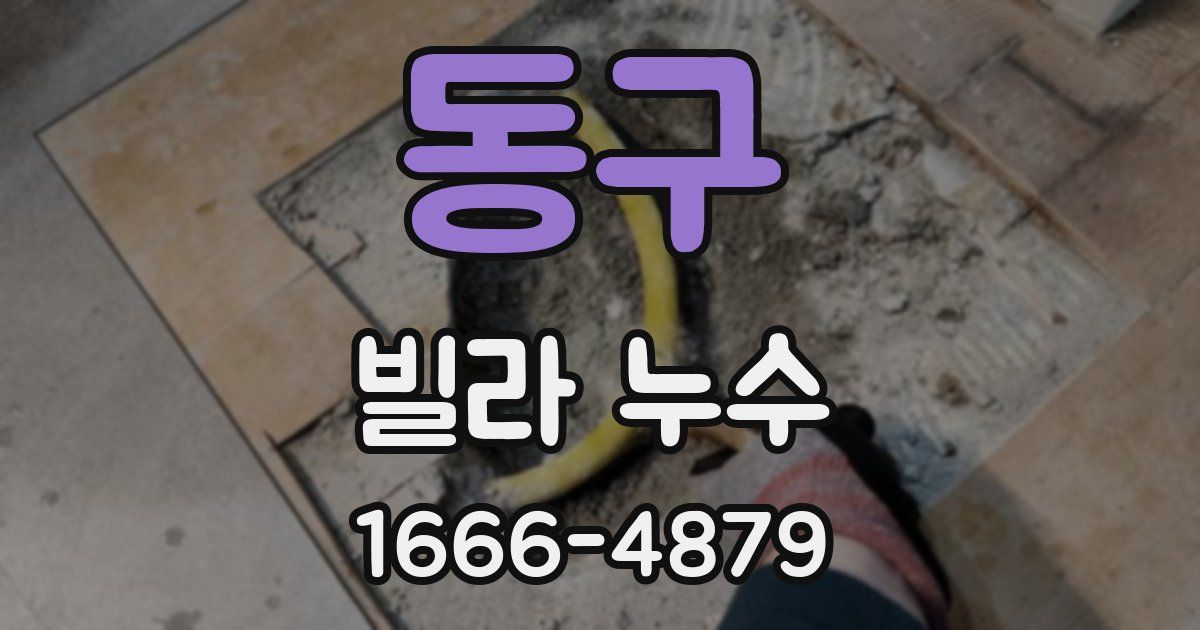 동구 빌라 누수