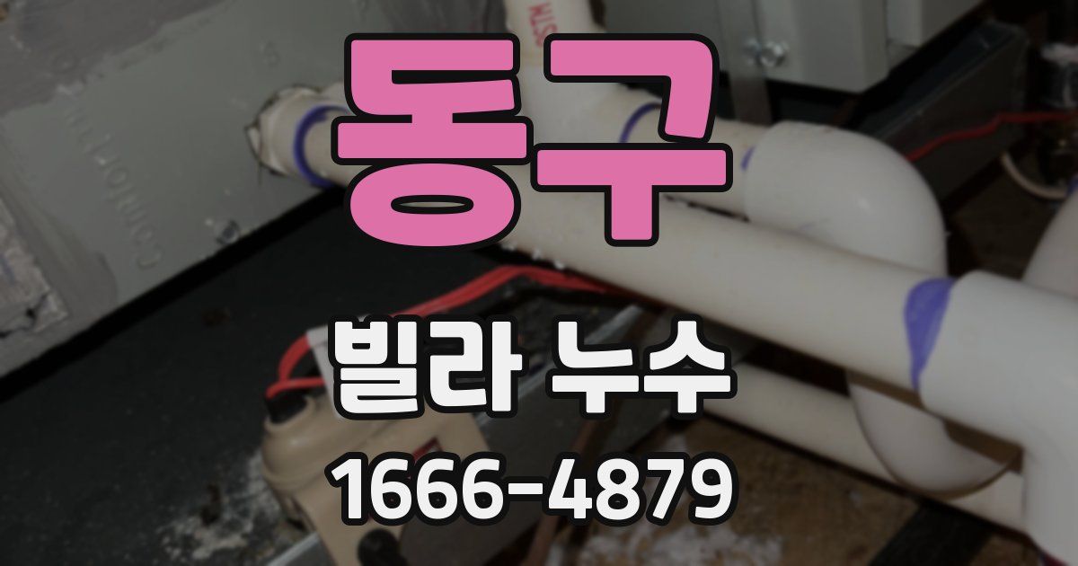 동구 빌라 누수