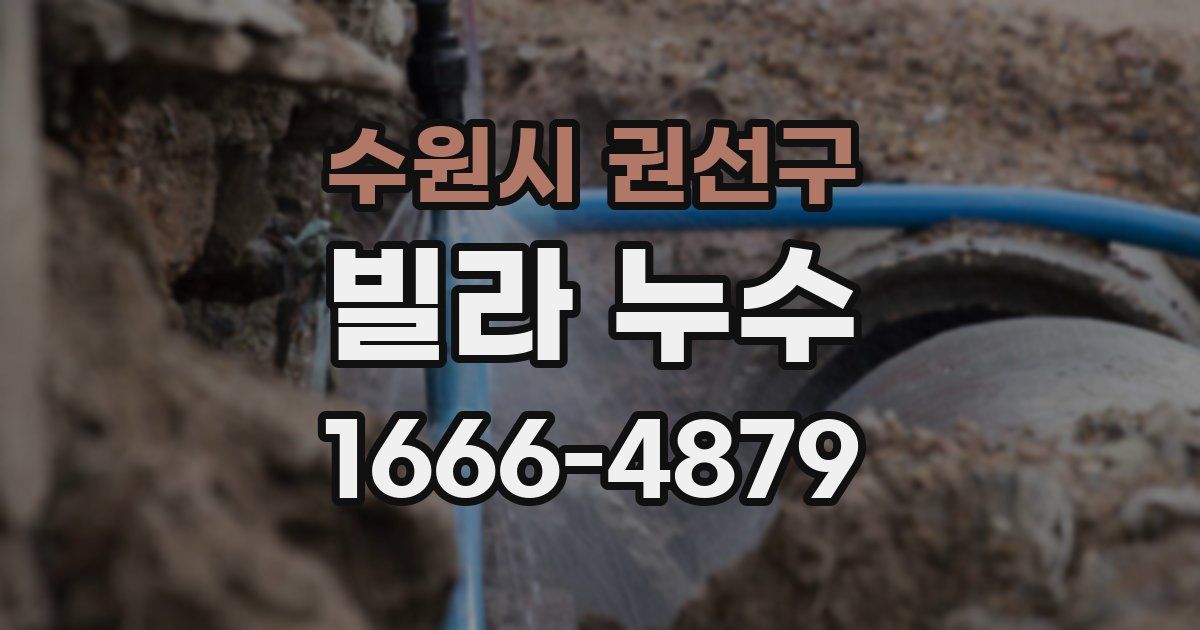 수원시 권선구 빌라 누수