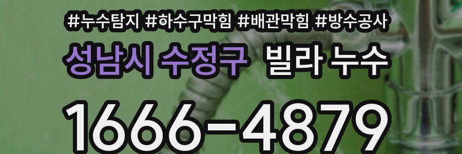 성남시 수정구 빌라 누수