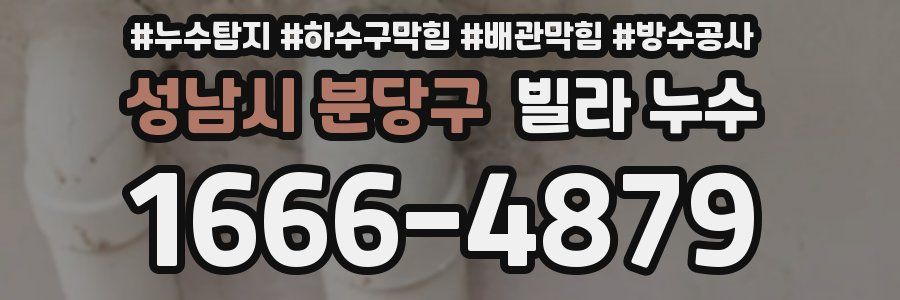 성남시 분당구 빌라 누수