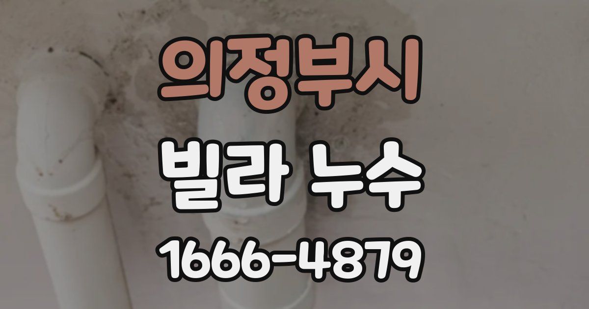 의정부시 빌라 누수