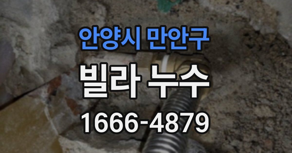 안양시 만안구 빌라 누수