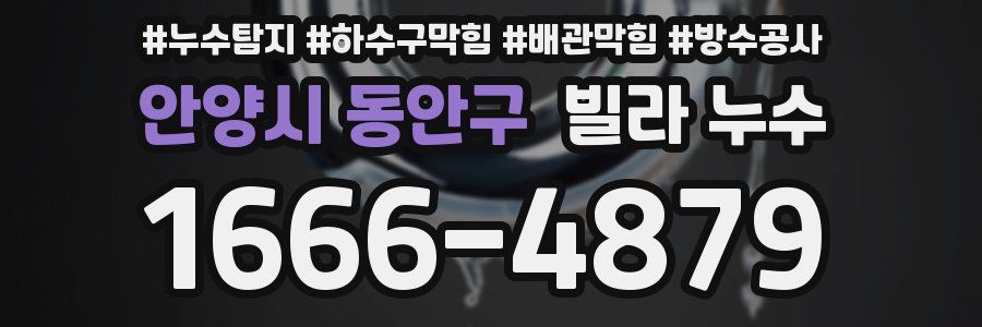안양시 동안구 빌라 누수
