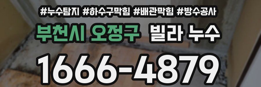 부천시 오정구 빌라 누수