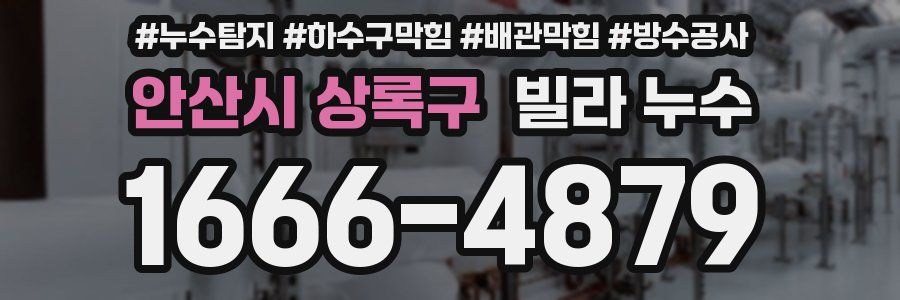 안산시 상록구 빌라 누수
