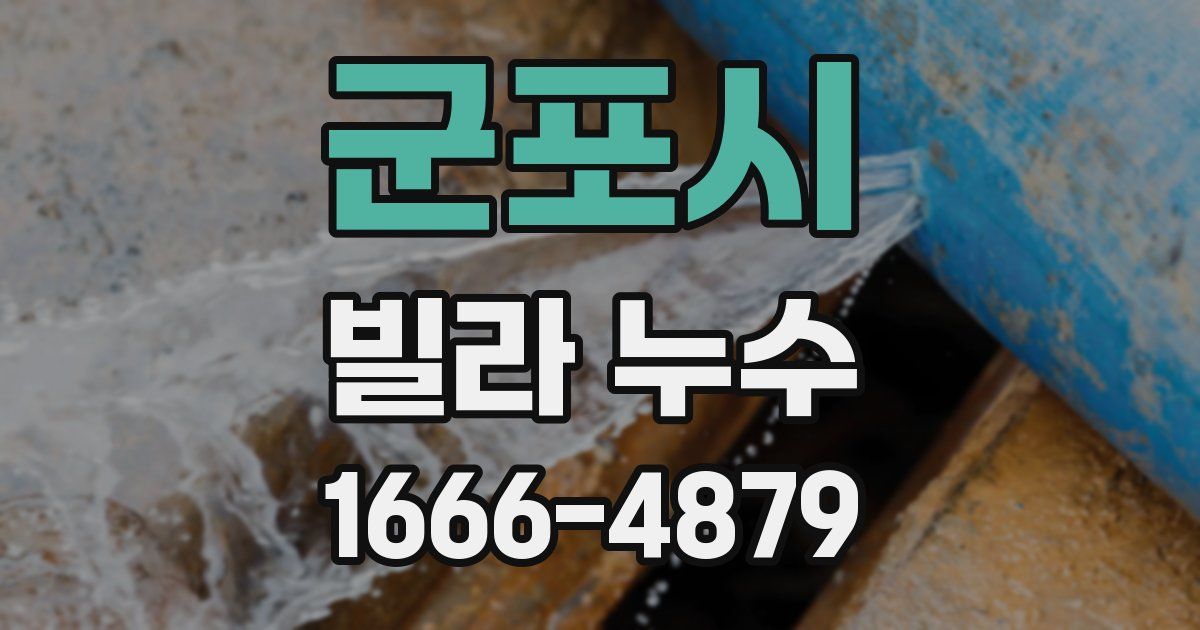 군포시 빌라 누수
