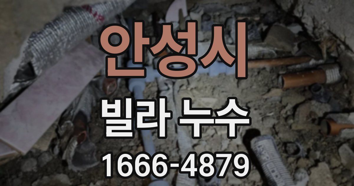 안성시 빌라 누수