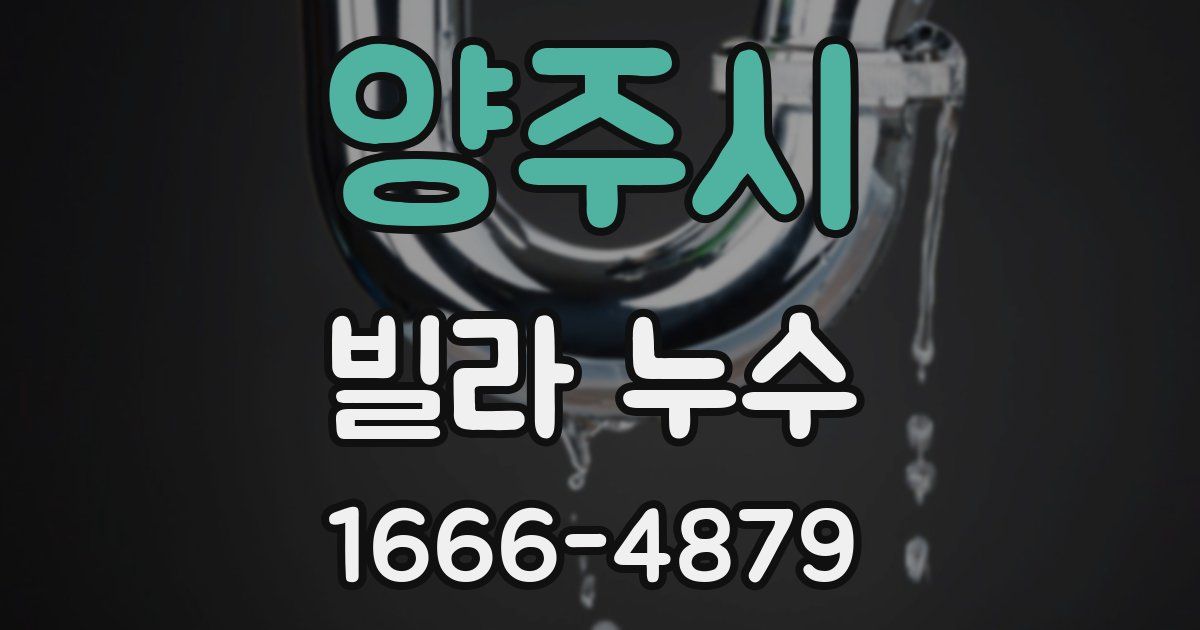 양주시 빌라 누수