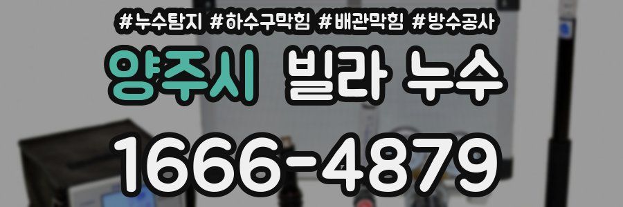 양주시 빌라 누수