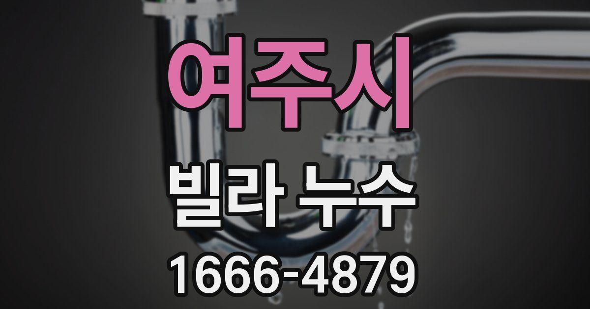 여주시 빌라 누수