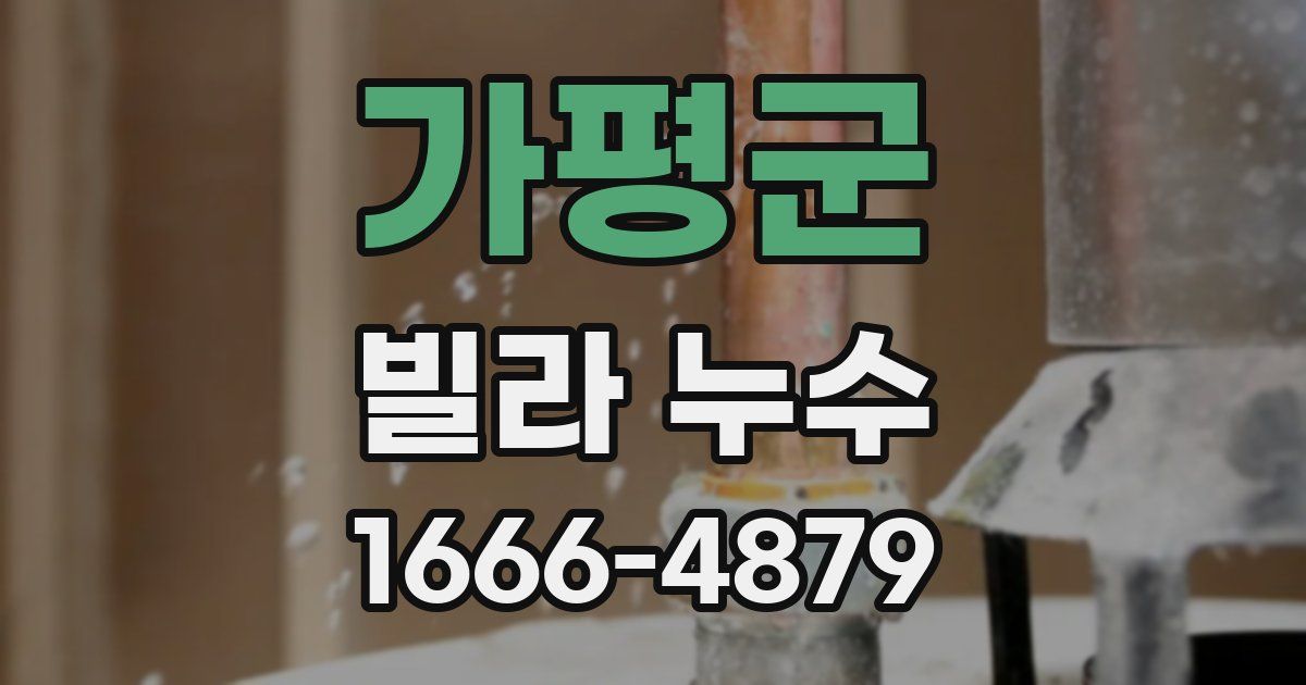 가평군 빌라 누수