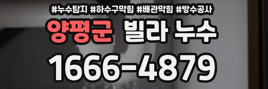 양평군 빌라 누수