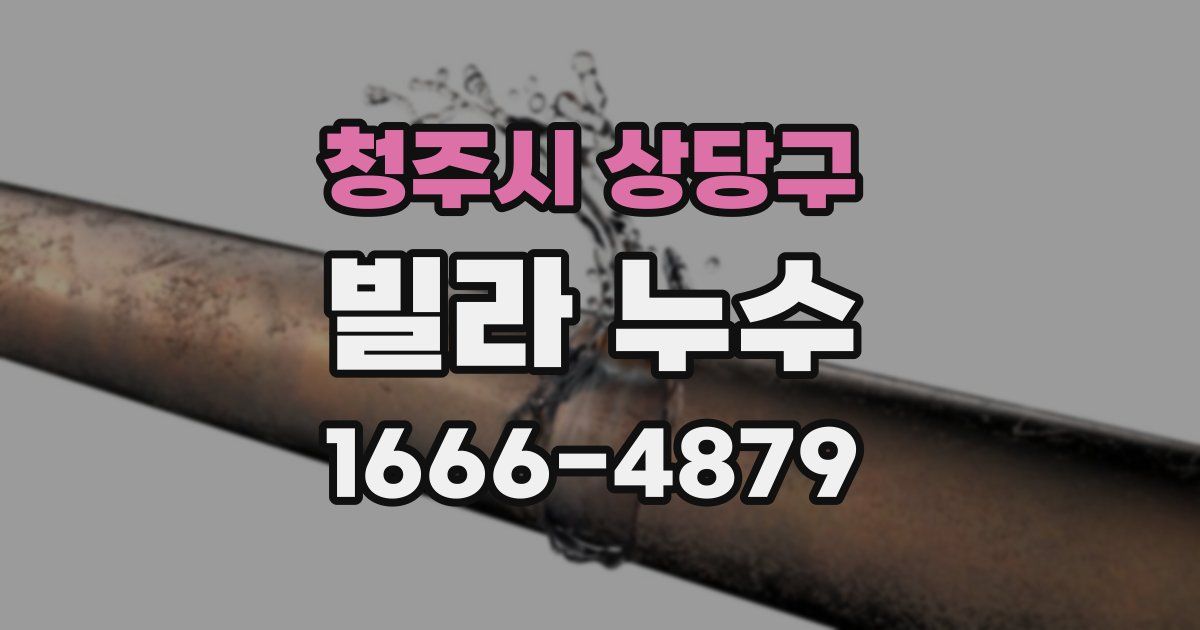 청주시 상당구 빌라 누수