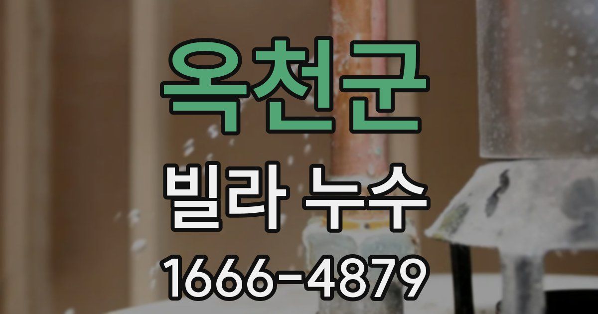 옥천군 빌라 누수