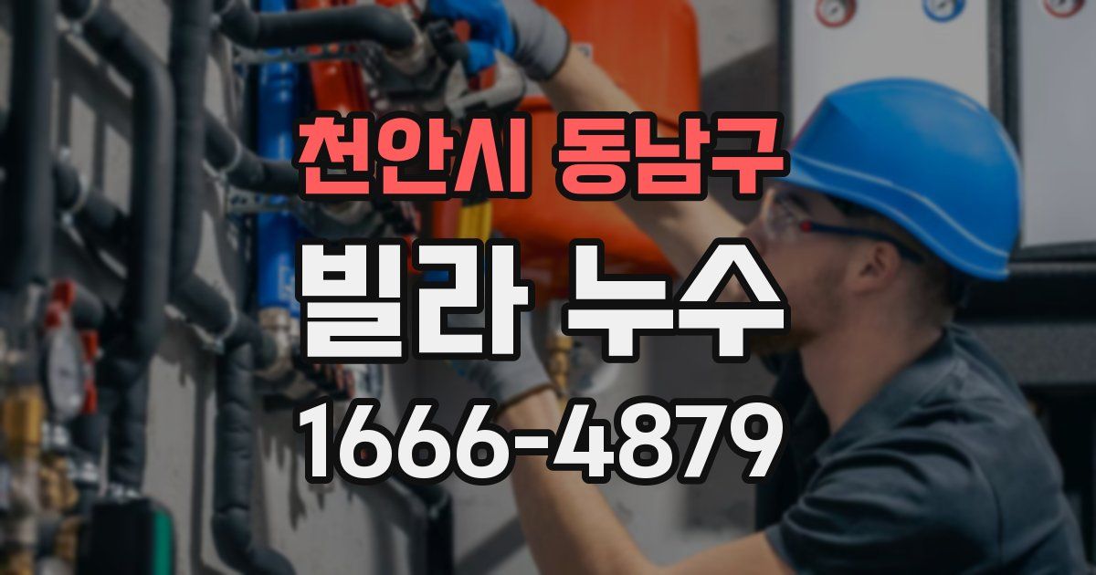 천안시 동남구 빌라 누수