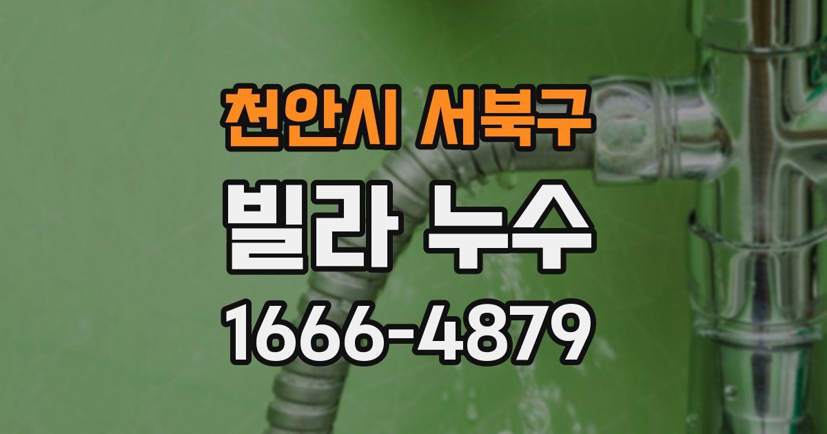 천안시 서북구 빌라 누수