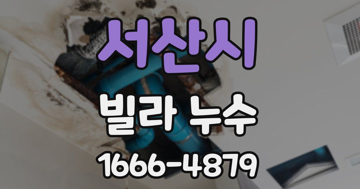 서산시 빌라 누수